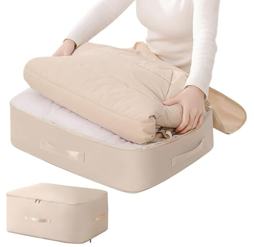 Borsa portaoggetti per coperte, salvaspazio per spostare biancheria da letto e vestiti, bidoni resistenti per biancheria da letto, cuscini, maglioni, piumoni, coperte