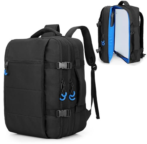 PGmoon Rucksack Kompatibel mit PS5 Konsole, Tragetasche Passend für PS5 /PS4 Konsole, Controller, 15,6'' Laptop, Game Disc, Headset (Patent Design)