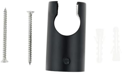 Hicello Wall Mounted Black Shower Head Holder | Shower Head Bracket with Screws | Stainless Steel Holder for G 1/2 Headheld