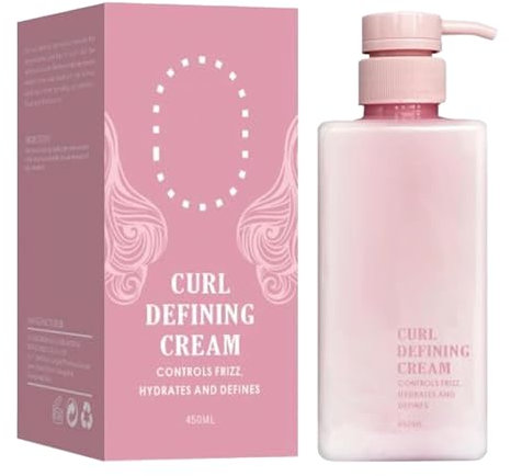 Definierende Creme für Locken, definierende Haarcreme, definierende Frisiercreme, 450 ml, effektives definierendes Styling-Gel, natürliches Shaping-Gel zur Kontrolle von Frizz für Männer und Frauen
