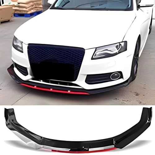 Rdgnls Frontal Alerón Spoiler Labio para Audi A4 B8 S4 2008 2009 2010, Coche Parachoques Delantero Labio Divisor Difusor Trim Kit lip Spoiler Delantero Frontal Proteger