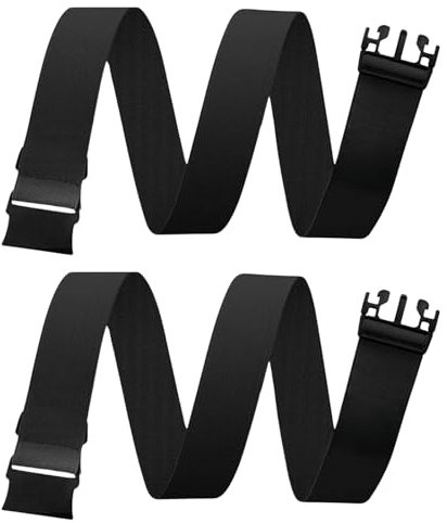 KEYRI 2 Pcs Mens Elastic Stretch Work Black Belt Buckle Woven Belts Free Buckle Adjustable Tactical Belt for Men Military Hiking Rigger Heavy Duty Outdoor Sports Belts Suitable for Anywhere (Black)