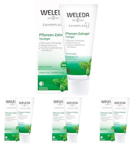 WELEDA Bio Pflanzen Zahngel, vegane Naturkosmetik Zahncreme/Zahnpasta zur gründlichen Reinigung der Zähne, natürlicher Schutz bei empfindlichem Zahnfleisch ohne den Zahnschmelz anzugreifen (1 x 75 ml)