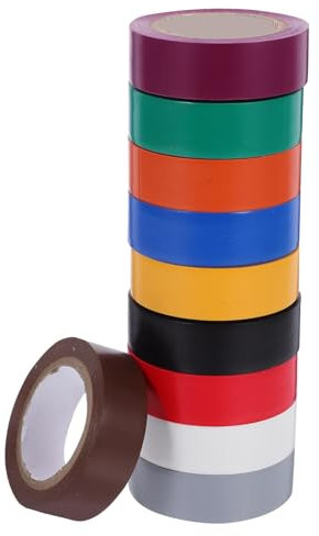 Alipis Cinta Aislante Eléctrica PVC de 10 Rollos para Cables y Arneses