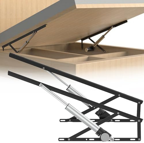 Genérico Mecanismo eléctrico de elevación de Cama, bisagras Plegables con Resorte, Capacidad de Carga de 600 kg, con Control Remoto, for Cama con canapé o sofá Cama.(Milk,87cm)