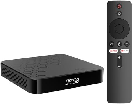 CHROX Android 14.0 TV Box, Smart TV Box 4GB RAM 64 Go Rom, H728 Quad-Core Double Wi-FI 2.4G / 5G 3D Ultra HD 8K / BT 5.0 / 100M LAN/USB 3.0 HDR10 Set-Top Box Box Box,2gb+16gb