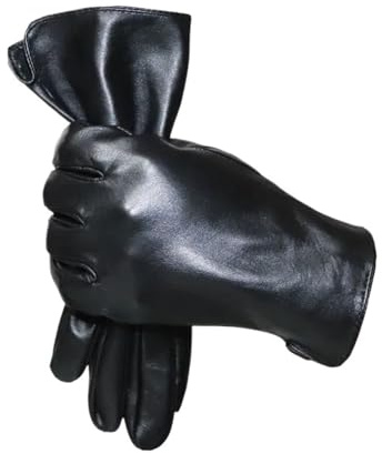 EnxJire Leder-Autohandschuhe Lederhandschuhe for Herren und Damen, Schaffell, Einzelleder, ungefüttert, dünn, Frühling, Herbst Winter, Motorradfahren, Touchscreen