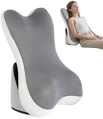 GoDyna Lesekissen Bettkissen mit abnehmbarem Nackenkissen und erhöhten Armlehnen Erwachsenen Rückenkissen zum Lesen und Fernsehen Sitzkissen für Bett Sofa oder Boden (Grau)
