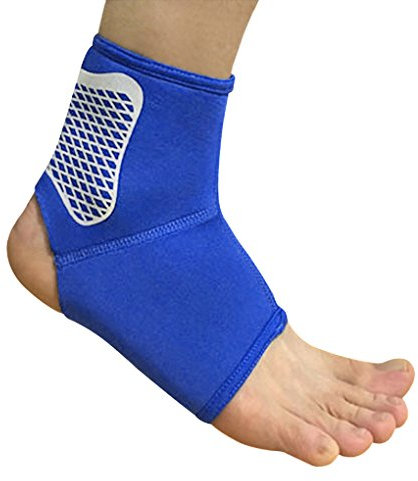 BXT Unisex Elastische Knöchelschoner Knöchelbandage, Gepolsterte Fußgelenkstütze Fußbandage, Sport Basketball Knöchelschiene, Laufen Joggen Fußgelenkschutz für Damen und Herren, 1 Paar