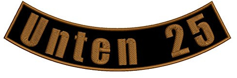 Wolfszeit Wunschtextaufnäher unterer Bogen B2 - viele Größen (25x8) - personalisiert