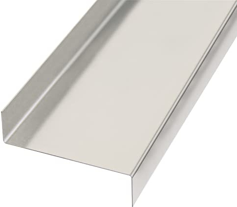 Alberts 462857 Tôle lisse | pliée, forme Z | aluminium, naturel | 2000 x 18 x 63 x 18 mm