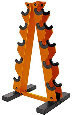 CAP A-Frame Hex Dumbbell Storage Rack, Orange, 150lb Capacity