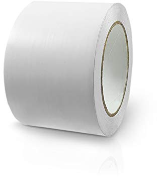 Betriebsausstattung24 Bodenmarkierungsband - Markierungsband für den Innen- & Außenbereich - Selbstklebend - PVC - Farbe: weiß - BxL: 7,5 cm x 33,0 m