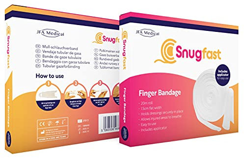 Snugfast Finger Tubular Gauze Bandage Dressing with Applicator 1.5cm x 20m Roll