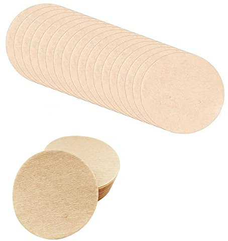 OHAOLYLE Coffee Filter Paper Unbleached Replacement Round Paper Filter for Espresso Makers (400Pcs,Brown)