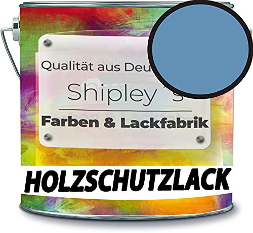 Vernice protettiva per legno, resistente alle intemperie, protezione a lungo termine dagli agenti atmosferici, colore protettivo per legno RAL 5024 blu pastello // colori Shipley's & Lackfabrik