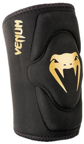 Venum Kontact Knieschützer, Unisex, Erwachsene, Schwarz/Gold, XS