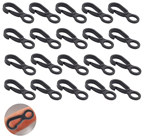 Ygmylandbb Mini-Clip, winzige Feder-Karabinerhaken, Kunststoff, zum Aufhängen, Karabiner, für Rucksack, Schlüsselanhänger, 20 Stück