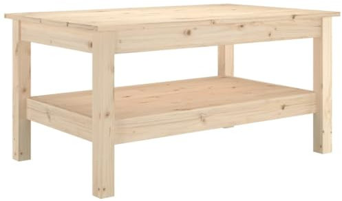 vidaXL Couchtisch Beistelltisch Wohnzimmertisch Sofatisch Kaffeetisch Teetisch Holztisch Tisch Wohnzimmer 80x50x40cm Massivholz Kiefer