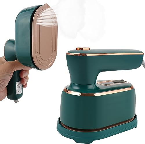 Mini Steam Iron, 1090W Foldable Handheld Travel Steam Iron, Ceramic Nonstick Soleplate, 15s Fast Heat Up, Portable Steamer Iron for Home and Travel
