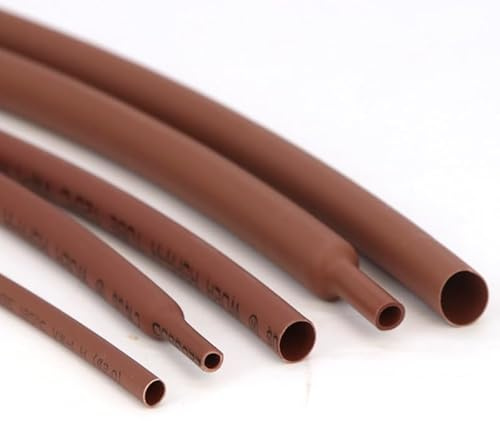 ICOBES 1 Meter Brown Dia 1 2 3 4 5 6 7 8 9 10 12 14 16 20 25 30 40 50 mm Heat Shrink Tube 2:1 Polyolefin Thermal Cable Sleeve Insulated (Color : Brown, Size : 2.5mm x 1 Meter)