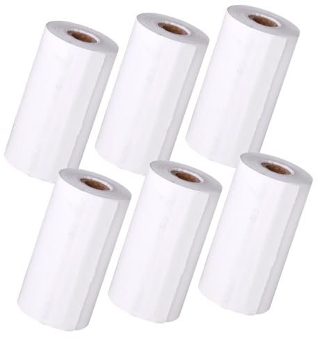 PartyKindom Thermal Paper Roll 6 Rolls Instant Camera Refill Children Printing Paper Photo Printer Instant Camera Supplies White