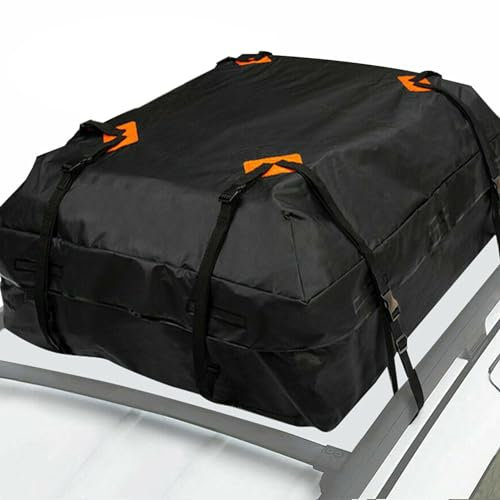 Car Roof Luggage Bag, Car Roof Box,Rooftop Cargo Carrier,425L 420D Oxford Fabric Waterproof Durable Universal Car Roof Luggage Storage Bag with 8 wide straps and buckles for Outdoor Camping Travel