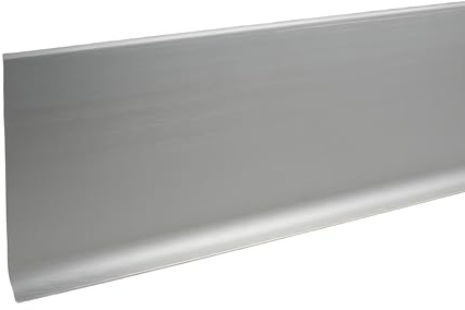 PROVISTON Metall Sockelleiste | 10 x 60 x 2500 mm | Fußleiste Aluminium Wasserfest Robust Rostfrei Langlebig Edelstahloptik Ungebohrt