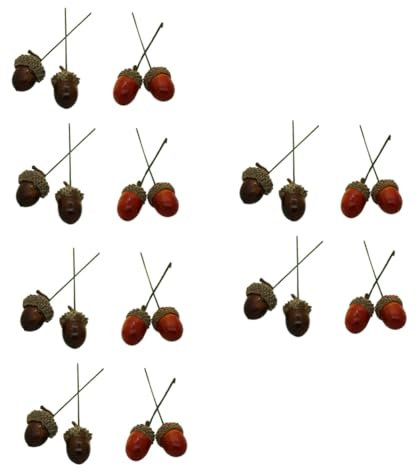 STOBAZA 60stücke Dekorative Eicheln Set Realistische Simulation Nüsse Für Festliche Dekoration Für Weihnachten Hochzeiten Party Und Heimdekoration Helle Und Dunkle Eicheln