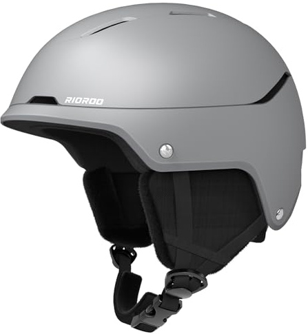 RIOROO Skidhjälm, Herr Dam Ungdom, Justerbar Vent Snowboardhjälm Kompatibel med Skidglasögon Finns För Snösporter Snowboard Snowmobile Vindtät Skidåkning.