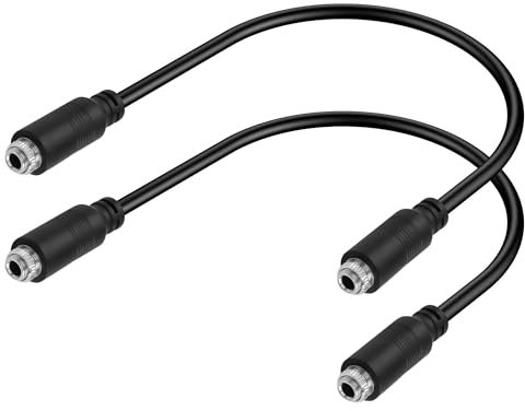 GINTOOYUN Cavo audio stereo da 3,5 mm da femmina a femmina da 1/8 TRS Stereo Femmina a 1/8 TRS Stereo Femminile, per cavo audio del pannello per computer, amplificatori, cuffie, ecc