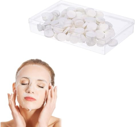100Piezas Mascarilla Facial Comprimida Mascarilla De Papel Facial Mascarilla Comprimida Mascarilla Facial Papel Mascarillas Faciales De Papel Comprimida Beauty DIY, Puro Algodón Compresión Máscara