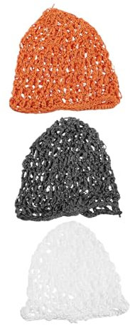 3-teilige Netz-schlafmütze Für Frauen Zöpfe Haarhaube Häkel-haarnetz Netz-design Bequeme Haarmütze Haarnetz Schlafmützen