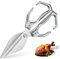 Dream Reach Sharp Poultry Scissors - Multi-Purpose Kitchen Scissors for Chicken, Meat, Fish, Vegetables - Stainless Steel Silver
