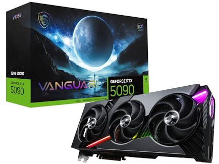 MSI GeForce RTX 5090 32G Vanguard SOC Grafikkarte – 32GB GDDR7 (28Gbps/512-bit), PCIe 5, Boost: 2512 MHz, HDMI 2.1b, DisplayPort 2.1b