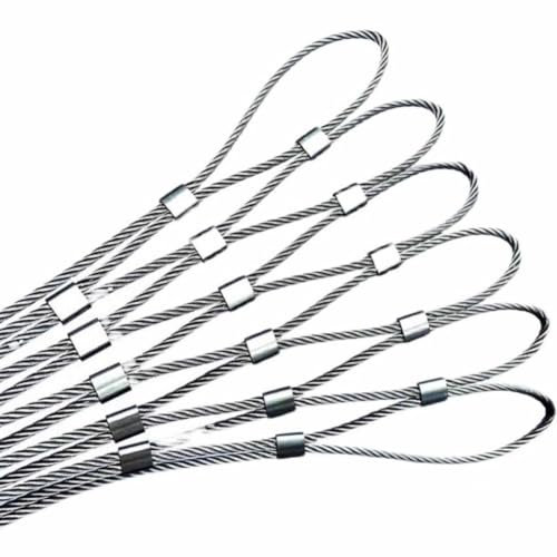 GZHERVICES 304 Stainless Steel Rope Wire Mesh, Flexible Stainless Steel Rope Mesh, Zoo Cage Fence Balcony Stair Wire Rope Protection Net Safety Net Plant Climbing Net, 5cm grid(Silver-1.2mm,1x8m)