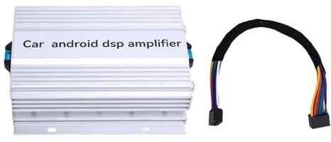 Akozon Amplificador de Automóvil 4 Canales DSP DSP Amplificador Subwoofer Subwoofer Aluminio Alezo Cabeza de Aluminio Aplicaciones de bajo