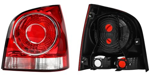 ConBlom Rückleuchte Aussen Rechts kompatibel mit VW Polo 2005-2009 Rot Weiß Heckleuchte (05-09 Rechts)