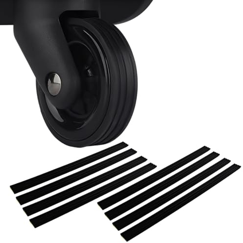 KIRZAX 8PCS rotelle trolley ricambio,Ruote Per Bagagli Copertura Silicone, Protezione per Ruote Trolley Ricambio, Antiscivolo e Cancellazione Rumore, Adattabile perRuota per Valigia