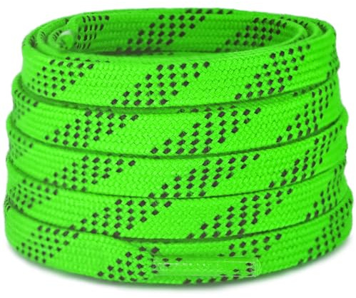 Lacesgian Flat Professional Roller Ice Hockey Skate Laces for Skates, Boots | Professional Roller Skate Laces, Durable Anti-Fracture Polyester Hockey Shoelaces for Figure Skates Boots, Not Easy to Loosen