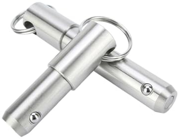 1 Stück 16mm Durchmesser Edelstahl Zugring-Schnellentriegelungs-Kugelkopf-Verriegelungsstift mit Verlustsicherungsfaden, Spannlänge 15mm