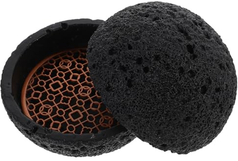 FELTECHELECTR Cuenco de Erizo de Mar Creativo de Piedra Volcánica Hueca para Sushi y Caviar Plato Decorativo Resistente para Servir Postres y Aperitivos Eventos y Reuniones
