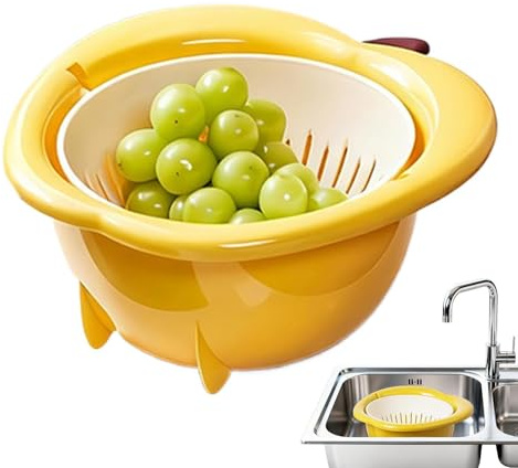per Pulire Frutta,Passino per Mescolare Multifunzionale Spesso - Cestello per il Lavaggio di Frutta e Verdura,Per Frutti Di Bosco Pasta Spaghetti Cucina Lattuga ed Alimenti