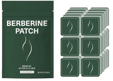 Berberine Transdermal Patches, 30-Day Supply, 8-12 Hour Release, Support for Wellness & Metabolic Health, Convenient Daily Use.
