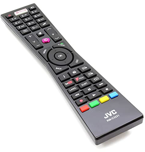 Telecomando originale per JVC 23342620 RM-C3231 TV LED RMC3231 con pulsanti Netflix Youtube - Con due batterie AAA 121AV incluse