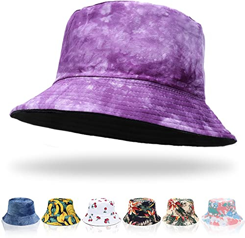 Keho Fischerhut Damen Bunt - Unisex Sonnenhut Bucket Hat Fischerhut Sommerhut Hut Sonnenhut Adumbral Hut for Damen Herren