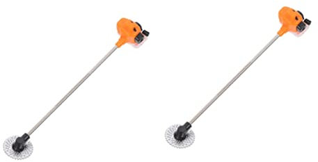 STOBOK 2pcs Simulation Lawn Mower Ornament for Kids Mini Mower Model Ornaments for Kids House Garden Tools Miniature Accessories Chainsaw Accessories Miniatures Storage Work Decorate