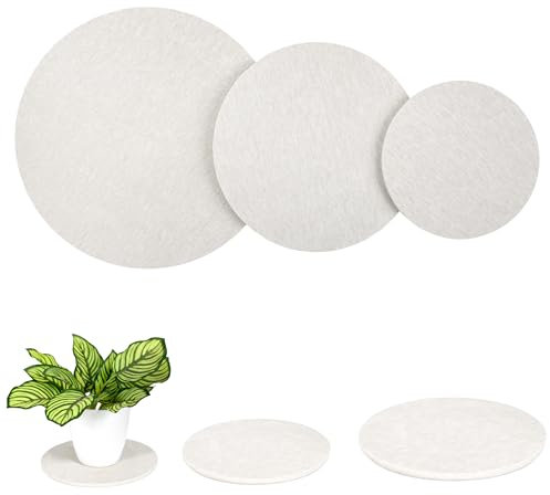 FMTYAOIU Blumentopf-Untersetzer, saugfähige und schnell trocknende Untersetzer für Pflanzen, Kieselgur, runde Pflanzentropfschalen für Theken und Böden trocken und sauber, Grau, 2 Stück, Größe M, 20,3