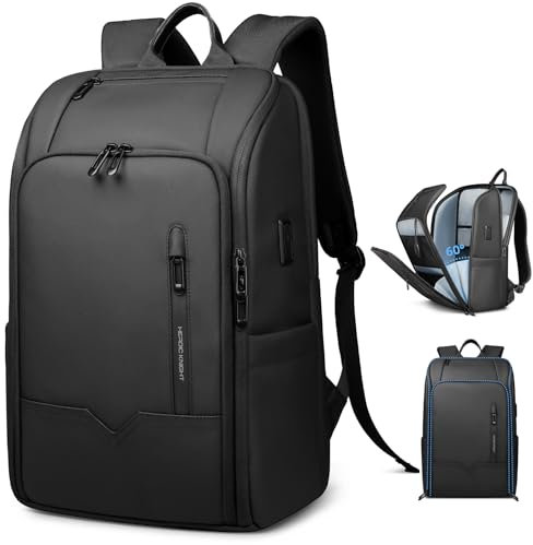HEROIC KNIGHT Laptop Business Rucksack Herren mit laptopfach mit USB-Ladeanschluss Diebstahlsicher Handgepäck Tagesrucksack Wasserabweisende Multifunktion Laptoptasche für 15,6 Zoll Laptoprucksack