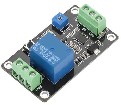 Segrehy LM555 Temporizador IC, Relé de Temporización, Módulo Electrónico Automatización DC 5V-24V Componente de Temporización Bricolaje